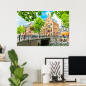Zomertijd in Amsterdam, Nederland Poster (Thuiskantoor)