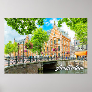 Zomertijd in Amsterdam, Nederland Poster