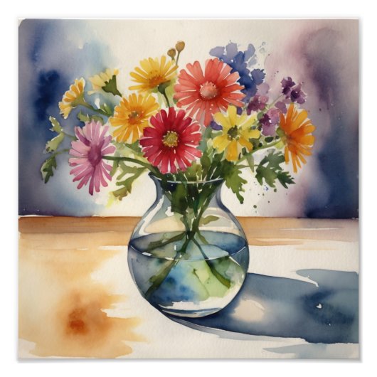 Zomertijd in een vaas foto afdruk (Voorkant)