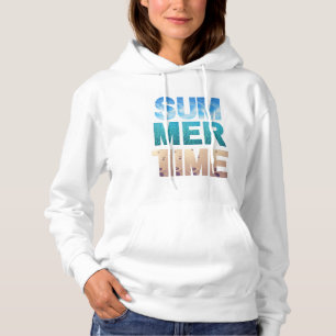 Zomertijd ironische strand zee hoodie trui