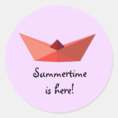 Zomertijd is hier Tekst Sticker (Voorkant)