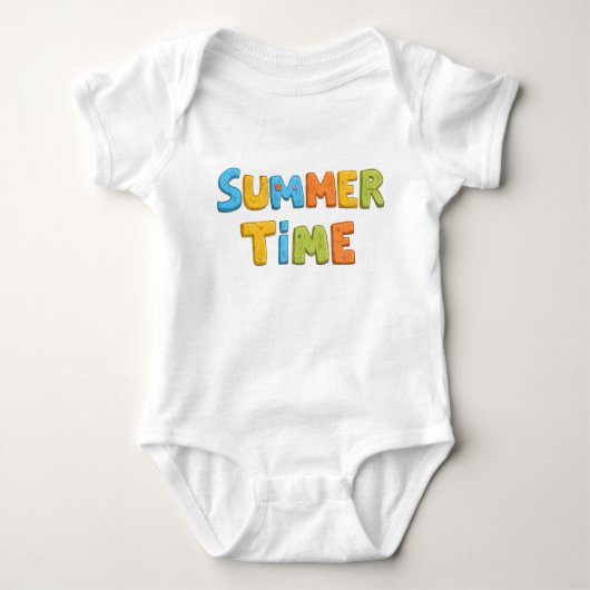 Zomertijd - Kleurrijke zomertijdtekst Romper (Voorkant)