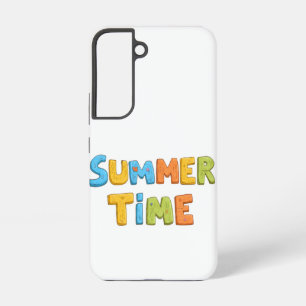 Zomertijd - Kleurrijke zomertijdtekst Samsung Galaxy Hoesje