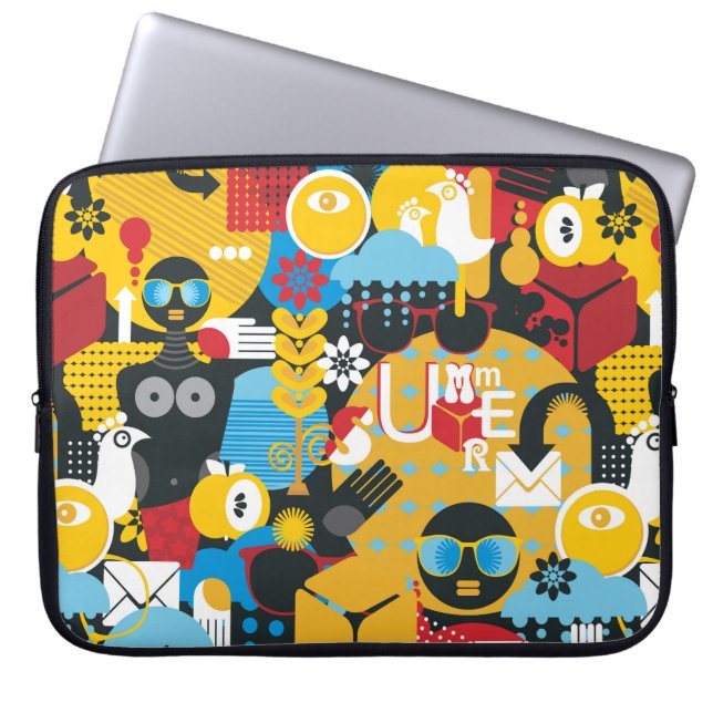 zomertijd laptop sleeve (Voorkant)