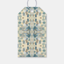 Zomertijd Leuk Ocean Spray Splatter Abstracte Kuns Cadeaulabel