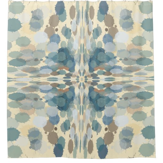 Zomertijd Leuk Ocean Spray Splatter Abstracte Kuns Douchegordijn (Voorkant)