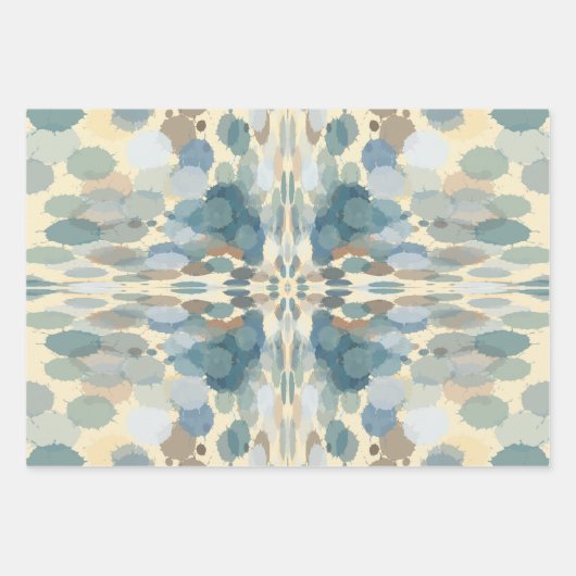 Zomertijd Leuk Ocean Spray Splatter Abstracte Kuns Inpakpapier Vel (Voorkant 2)