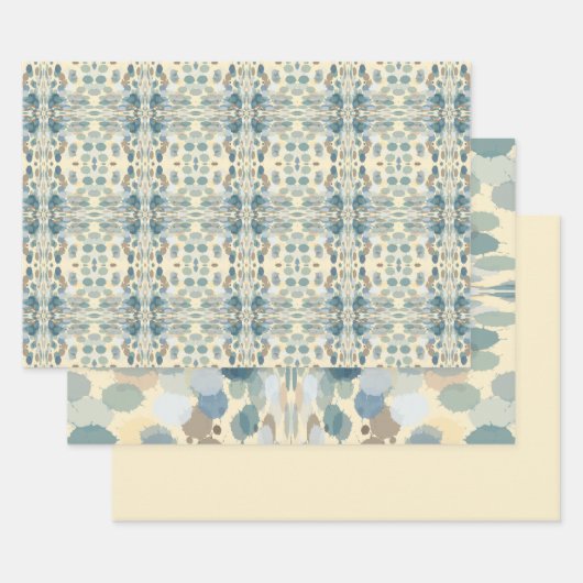 Zomertijd Leuk Ocean Spray Splatter Abstracte Kuns Inpakpapier Vel (Set)
