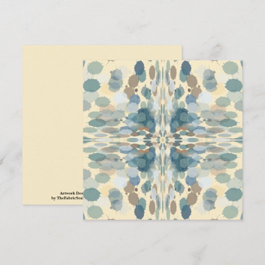 Zomertijd Leuk Ocean Spray Splatter Abstracte Kuns Kaart (Voorkant / Achterkant)