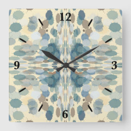 Zomertijd Leuk Ocean Spray Splatter Abstracte Kuns Vierkante Klok