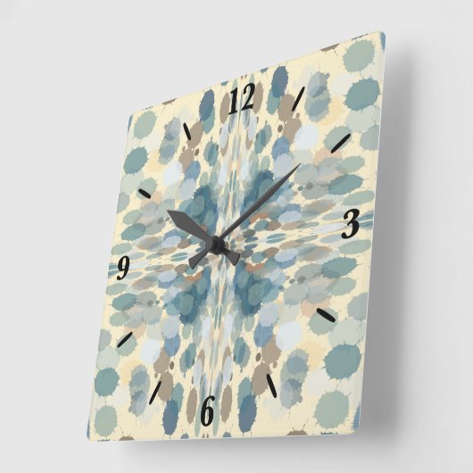 Zomertijd Leuk Ocean Spray Splatter Abstracte Kuns Vierkante Klok (Hoek)
