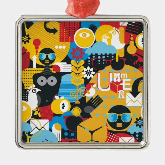 zomertijd metalen ornament (Voorkant)