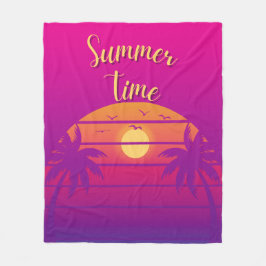 Zomertijd Ombre Roze Paarse Fleece Deken