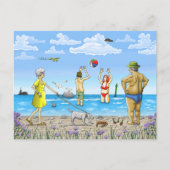 Zomertijd op het strand briefkaart (Voorkant)