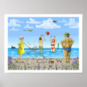 Zomertijd op het strand poster (Voorkant)