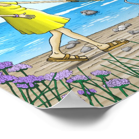 Zomertijd op het strand poster (Hoek)