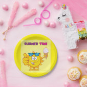 zomertijd papieren bordje (Feest)