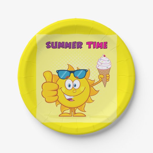 zomertijd papieren bordje (Voorkant)