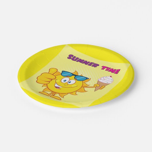 zomertijd papieren bordje (Gekanteld)