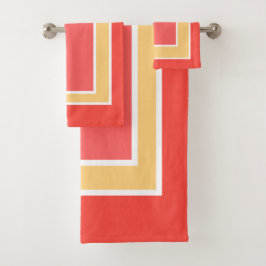 Zomertijd perzik fruitblok patroon bad handdoek