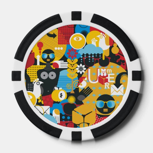 zomertijd poker chips (Voorkant)