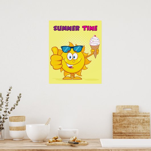 zomertijd poster (Keuken)