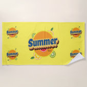 Zomertijd Retro  Strandlaken (Voorkant)