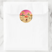 ZomerTijd Ronde Sticker (Tas)