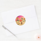 ZomerTijd Ronde Sticker (Envelop)