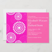 Zomertijd roze bruiloft uitnodiging (Voorkant)