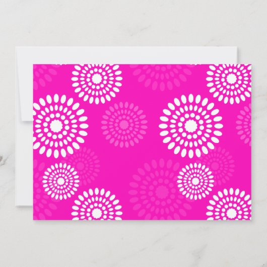 Zomertijd roze bruiloft uitnodiging (Achterkant)