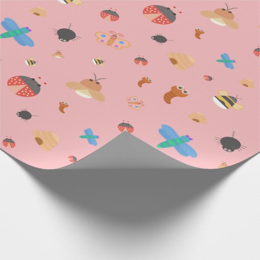 zomertijd - Roze Cadeaupapier (Hoek)