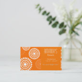 Zomertijd sinaasappel bloemen Visitekaartje (Staand voorkant)