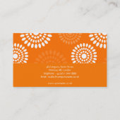 Zomertijd sinaasappel bloemen Visitekaartje (Achterkant)