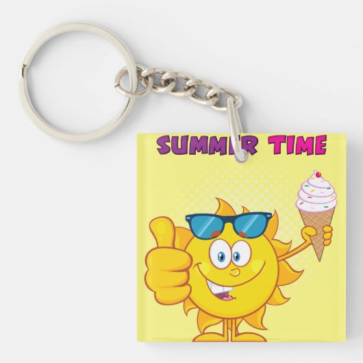 zomertijd sleutelhanger (Voorkant)