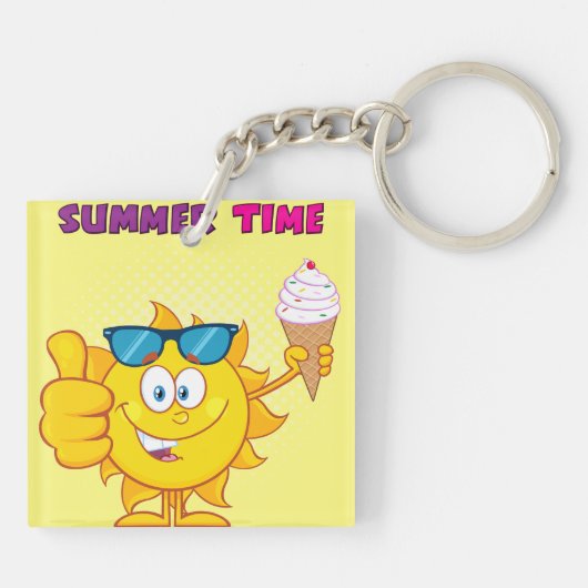 zomertijd sleutelhanger (Achterkant)