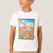 Zomertijd Speelgoed T-shirt (strandthema) (Voorkant)
