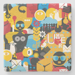 zomertijd stenen onderzetter