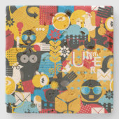 zomertijd stenen onderzetter (Voorkant)