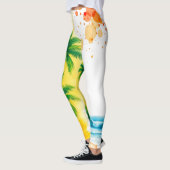 “Zomertijd” strandontwerp Leggings (Links)