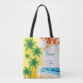 “Zomertijd” strandontwerp Tote Bag (Voorkant)