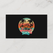 Zomertijd Surf Funny Beach Familie Vakantie Match Visitekaartje (Achterkant)