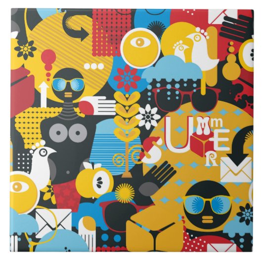 zomertijd tegeltje (Voorkant)