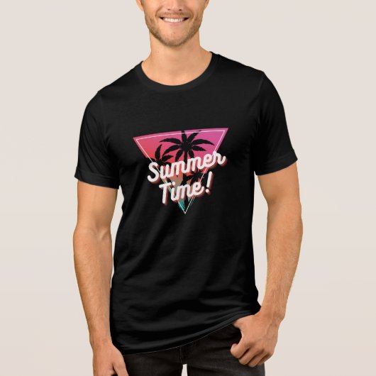 Zomertijd Tri-Blend Shirt (Voorkant)