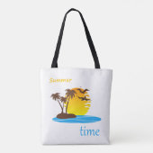 Zomertijd, tropische zon, tote bag (Achterkant)