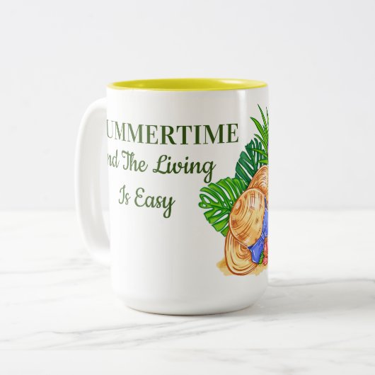 Zomertijd Tweekleurige Koffiemok (Voorkant links)