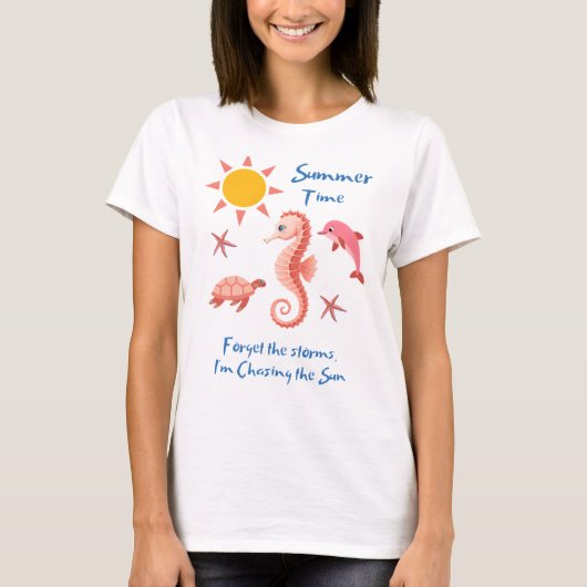 Zomertijd-vergeet de stormen T-shirt (Voorkant)