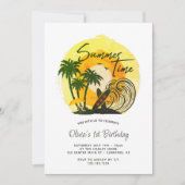 Zomertijd vibes 1e verjaardag kaart (Voorkant)