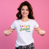 Zomertijd Vibes: Groovy blauwgroen T-shirt