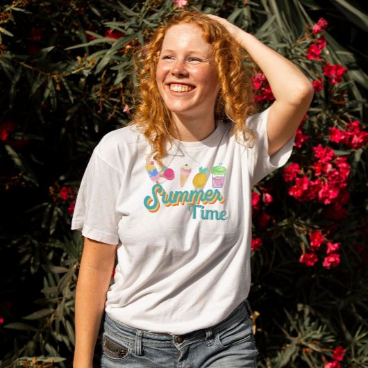 Zomertijd Vibes: Groovy blauwgroen T-shirt
